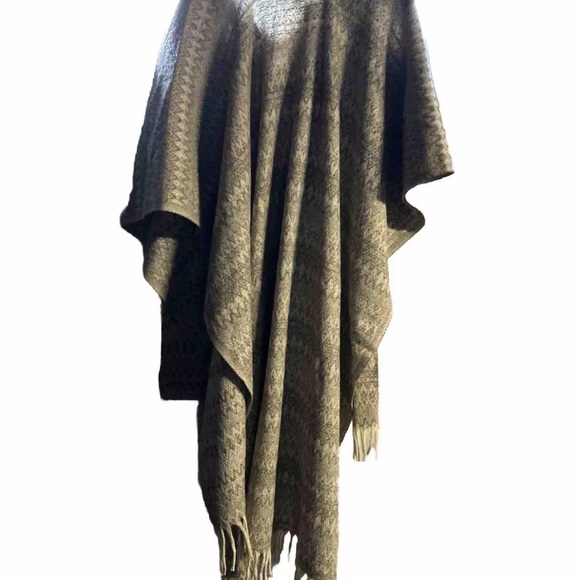 Textiles Poncho Adult One Size Woven Serape Blanket 100% Wool (100%Lana) MEXICO - Picture 3 of 4